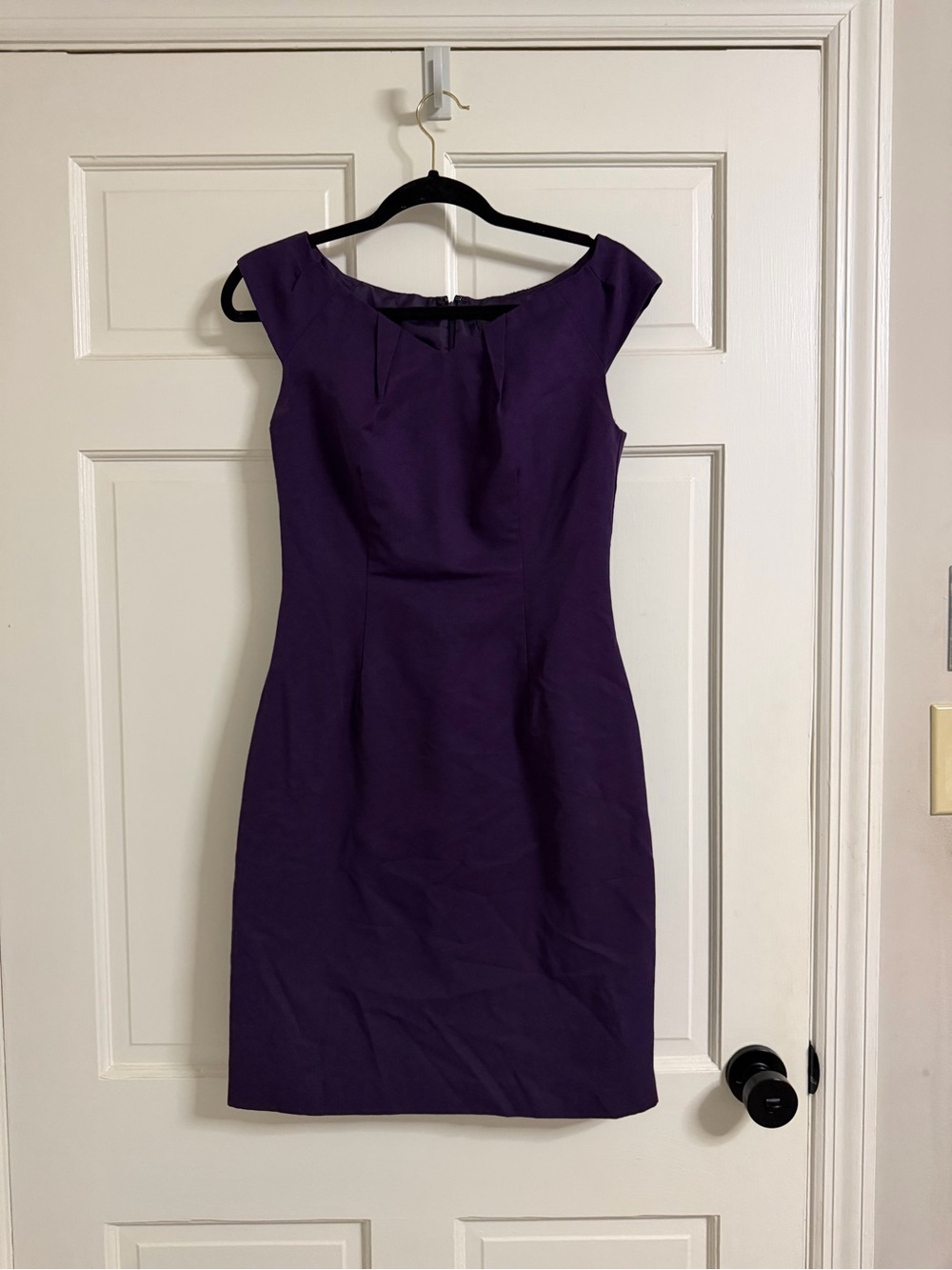 Mossimo Supply Co. Purple Cap-Sleeve Midi Sheath Dress